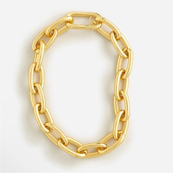 JCrew Metallic chainlink necklace NWOT - Picture 2 of 7